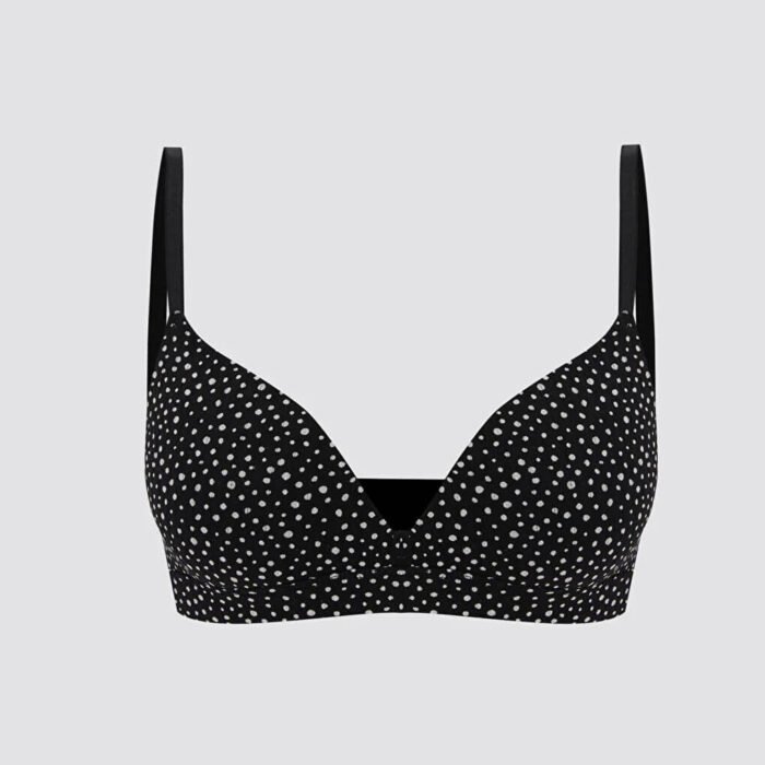Non-wired Filled Polka Dot Bra